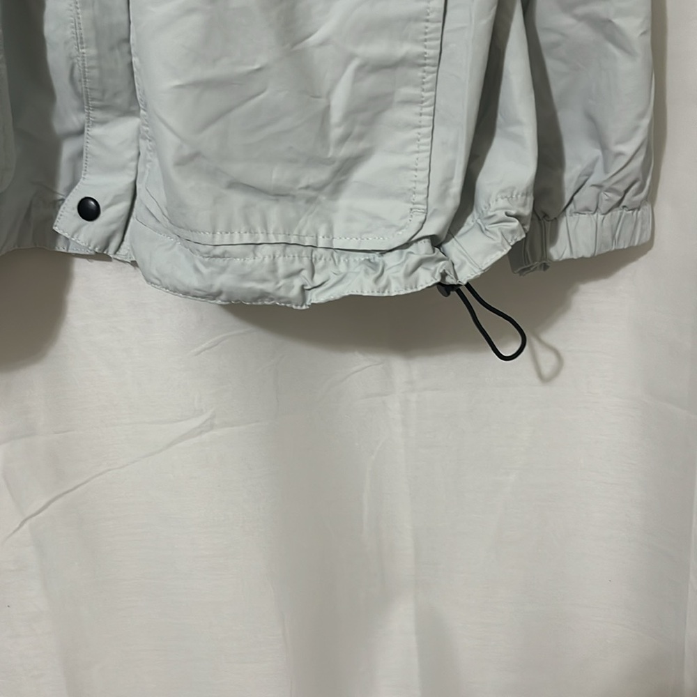 Zara Pale Blue Light Used Jacket with Hood - Picture 4 of 5